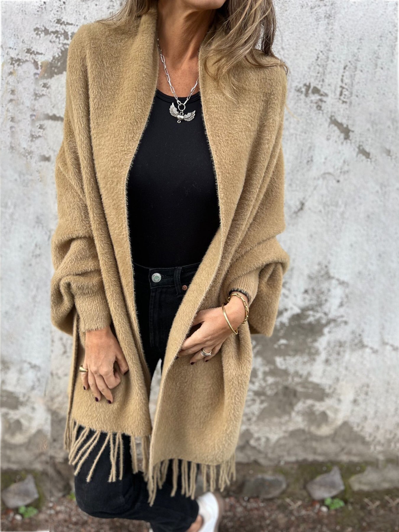 Ella | Elegant Omlottetröja Med Långa Ärmar