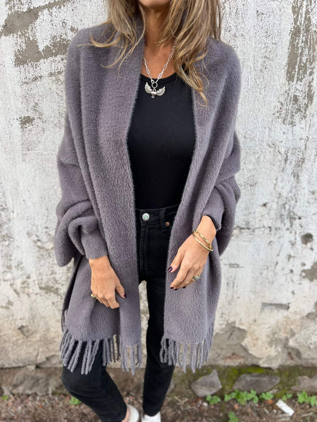 Ella | Elegant Omlottetröja Med Långa Ärmar
